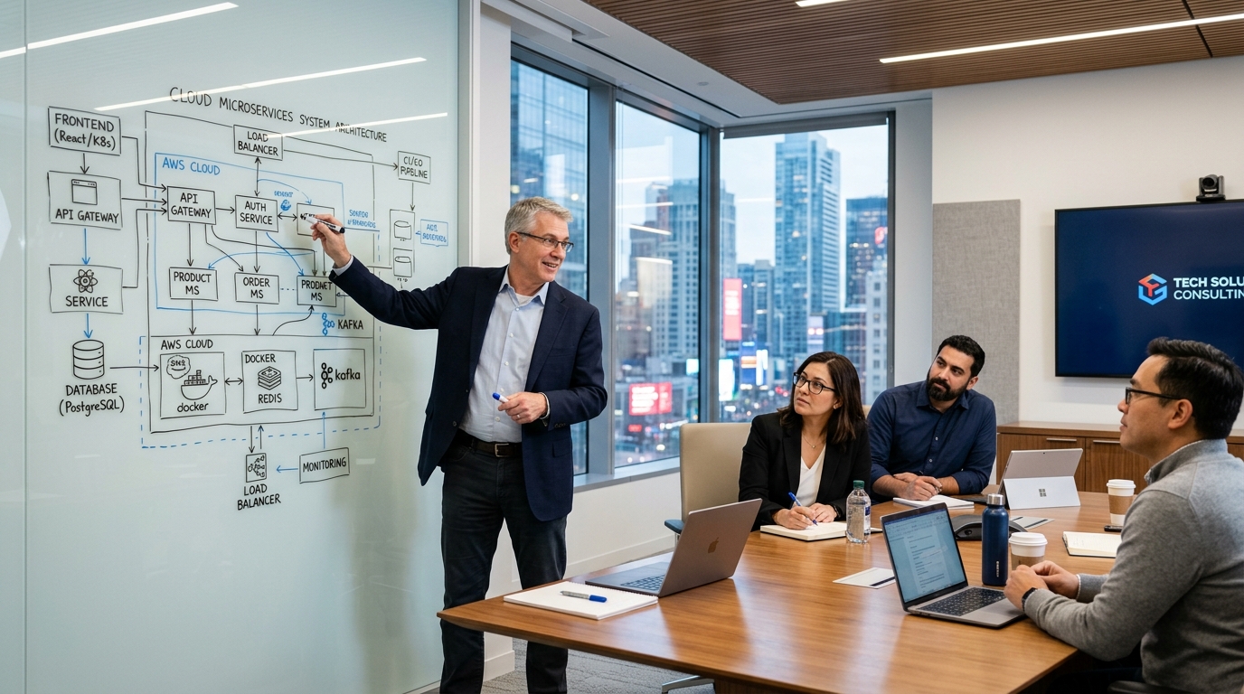 Whiteboard software architecture design diagram visualization